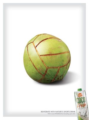 菲律賓Coco Fresh創意廣告 自然的運動飲料，賦予活力新定義